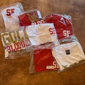 NWT Pack of 7 Small Tanks and TShirts - Adapt San Francisco Gold Blooded 49ers